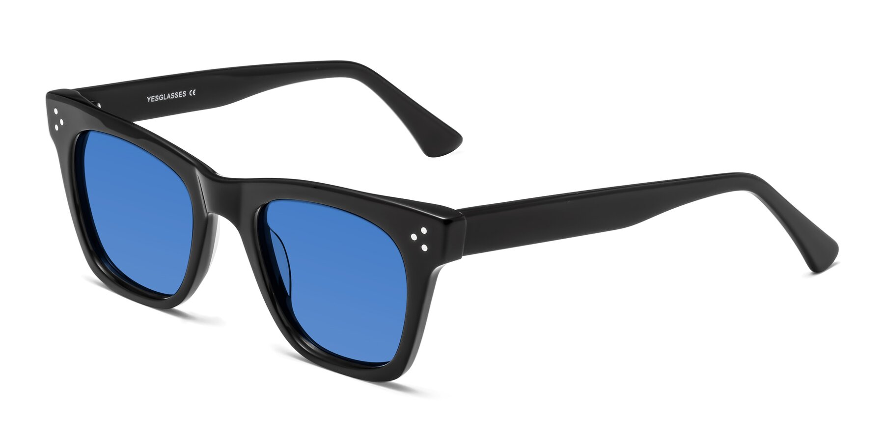 Angle of Soza in Black with Blue Tinted Lenses