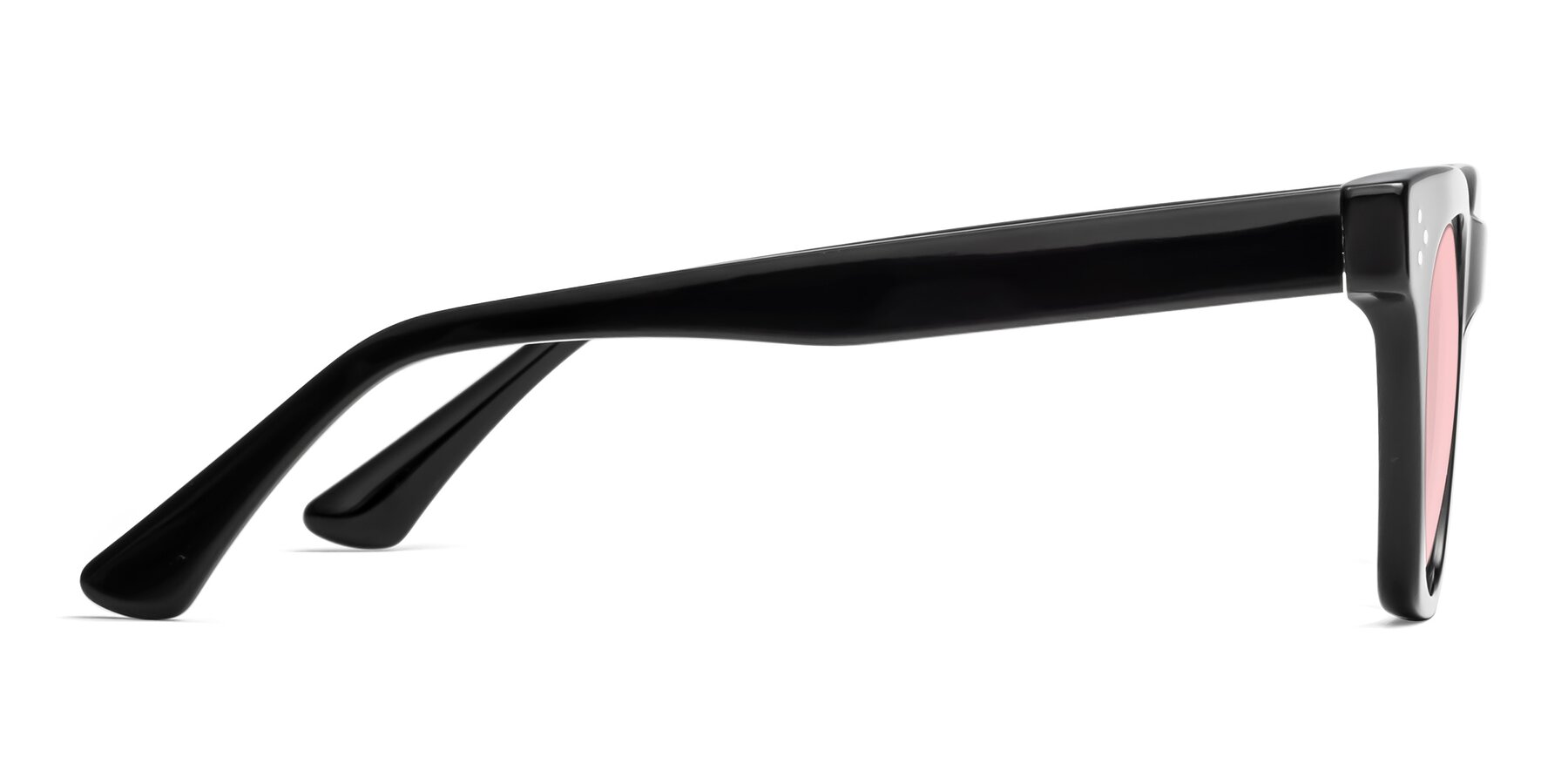 Side of Soza in Black with Light Garnet Tinted Lenses