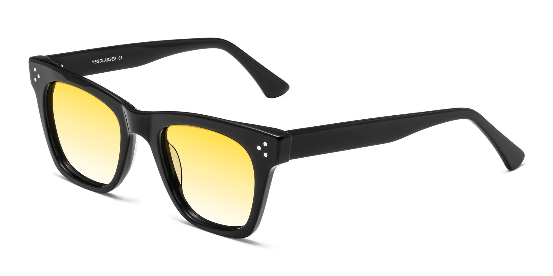 Angle of Soza in Black with Yellow Gradient Lenses