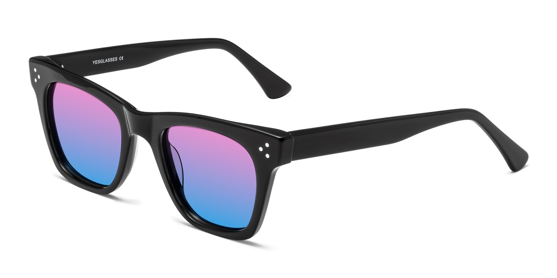 Angle of Soza in Black with Pink / Blue Gradient Lenses