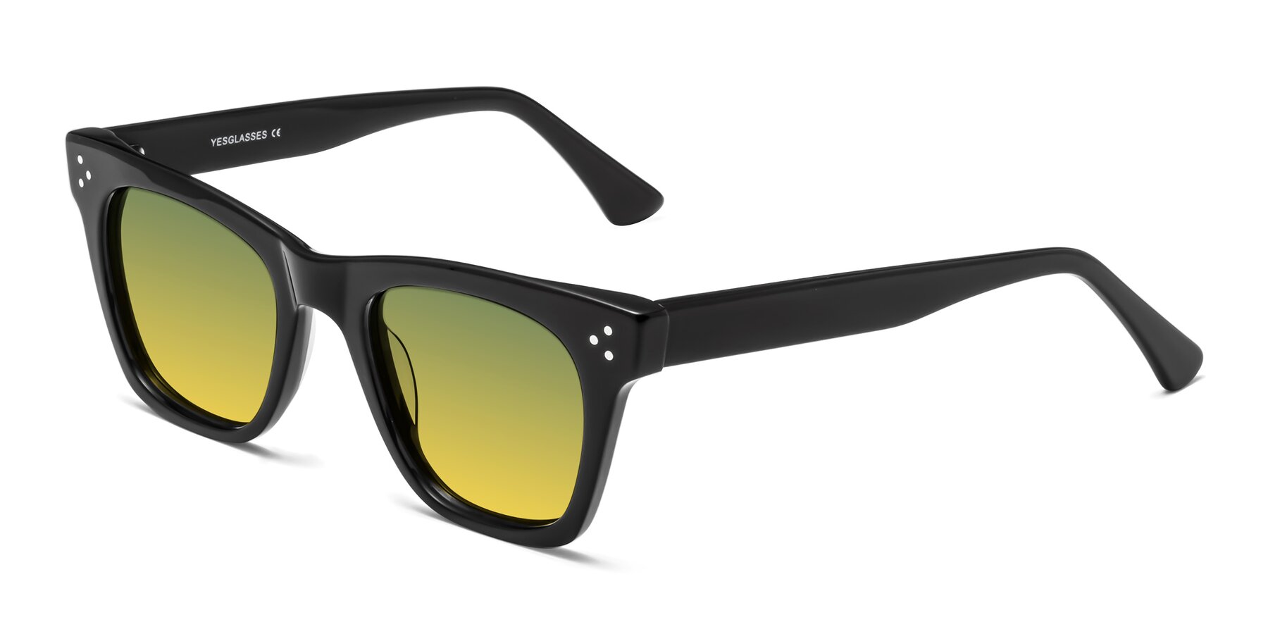 Angle of Soza in Black with Green / Yellow Gradient Lenses