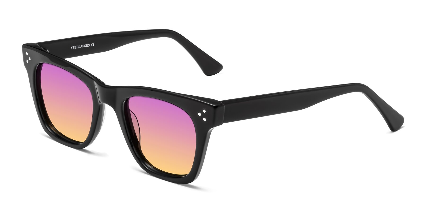 Angle of Soza in Black with Purple / Yellow Gradient Lenses
