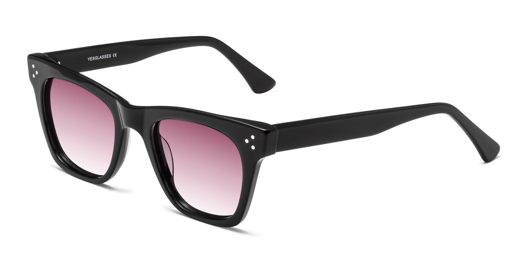 Angle of Soza in Black with Wine Gradient Lenses