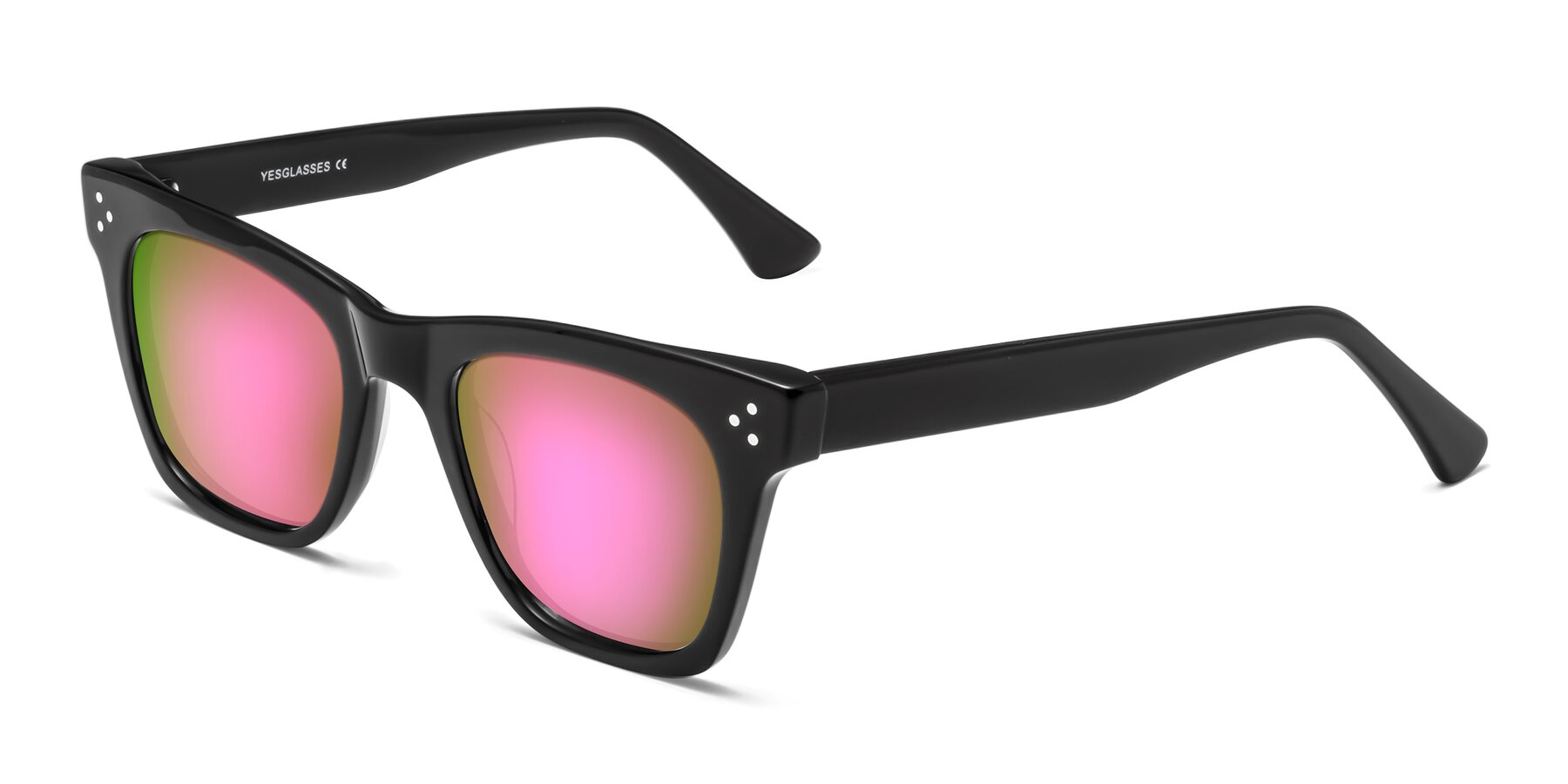 Angle of Soza in Black with Pink Mirrored Lenses
