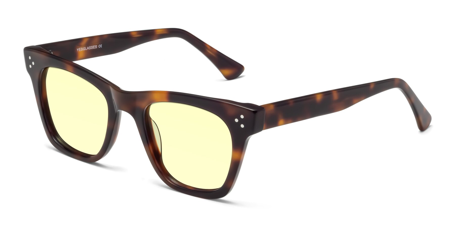 Angle of Soza in Tortoise with Light Yellow Tinted Lenses