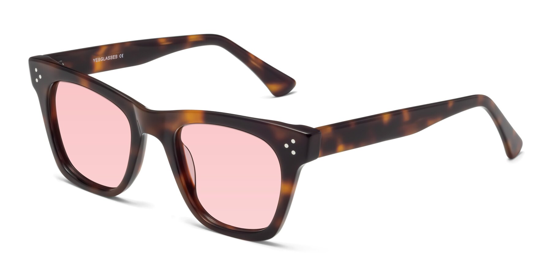 Angle of Soza in Tortoise with Light Garnet Tinted Lenses