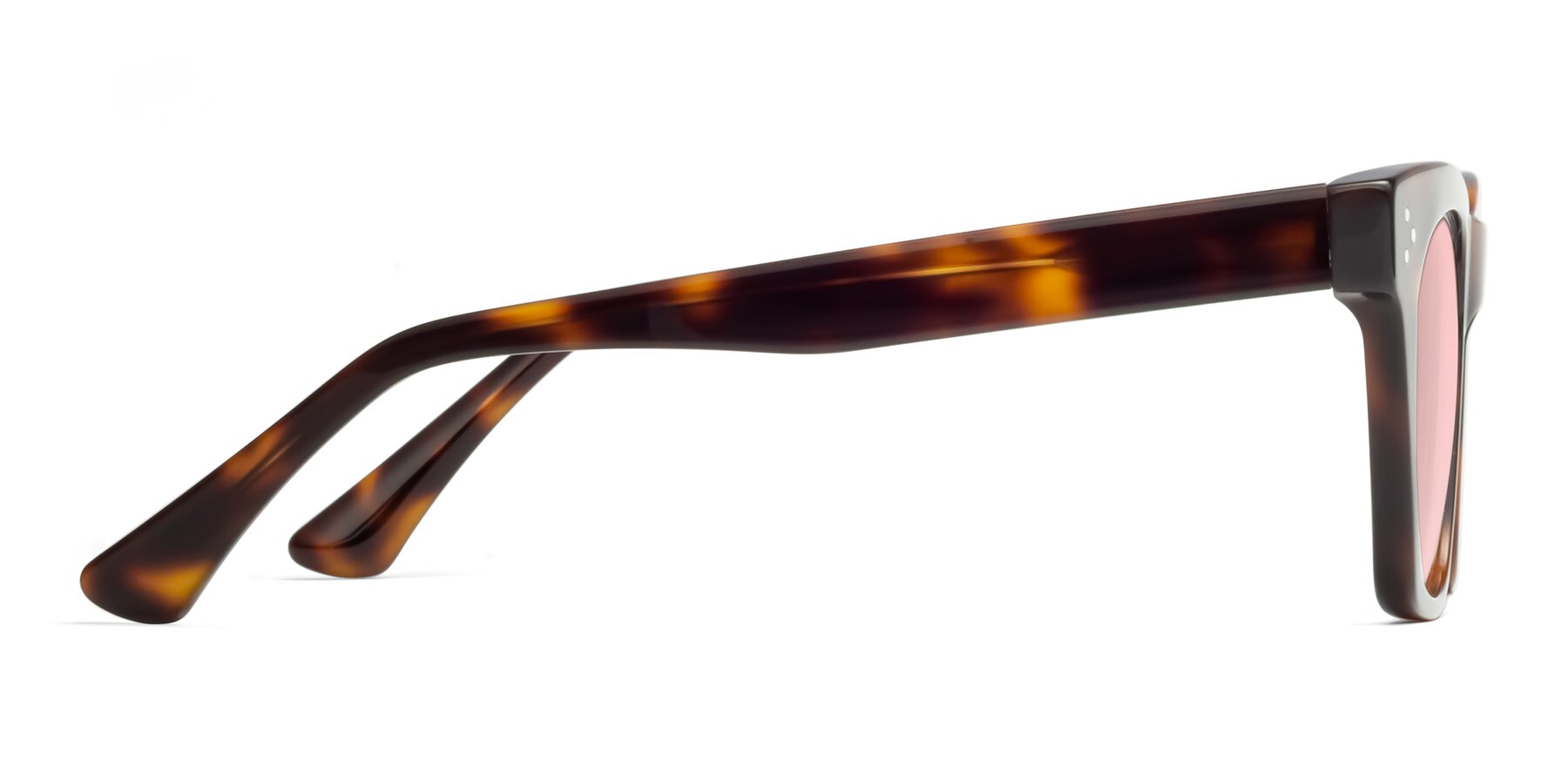 Side of Soza in Tortoise with Light Garnet Tinted Lenses