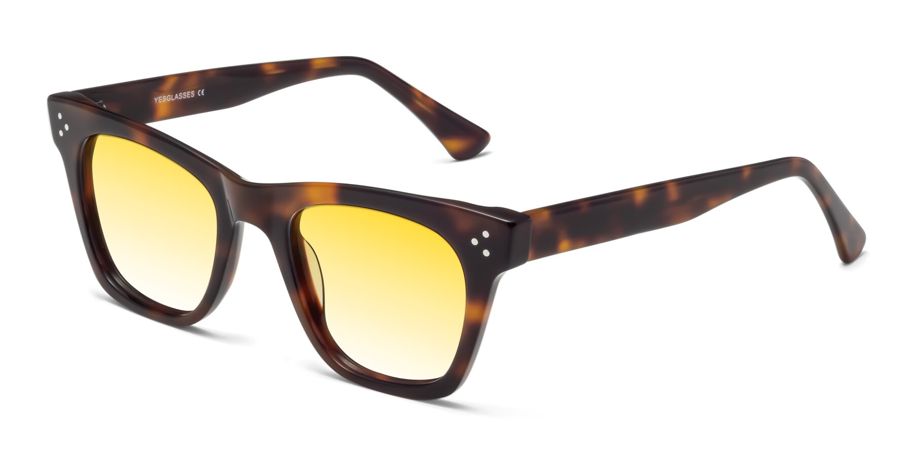 Angle of Soza in Tortoise with Yellow Gradient Lenses