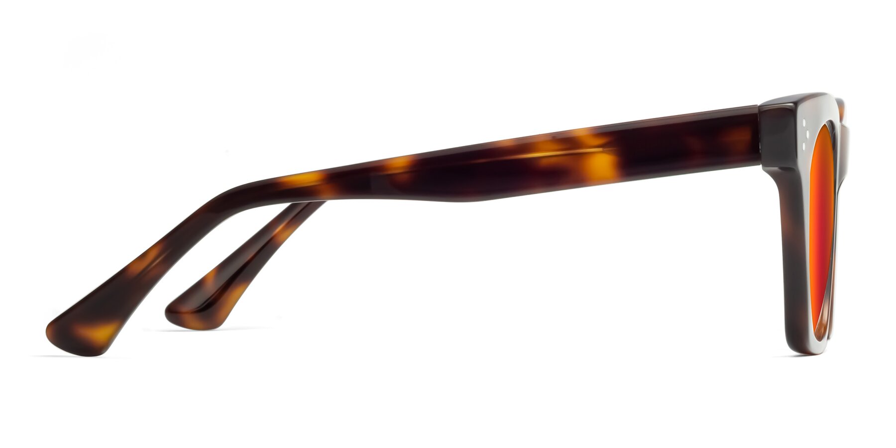 Side of Soza in Tortoise with Red Gold Mirrored Lenses