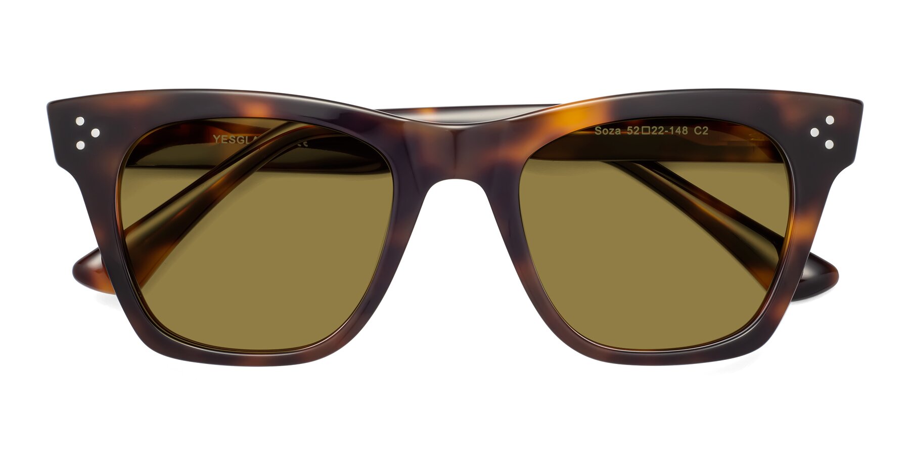 Folded Front of Soza in Tortoise with Brown Polarized Lenses