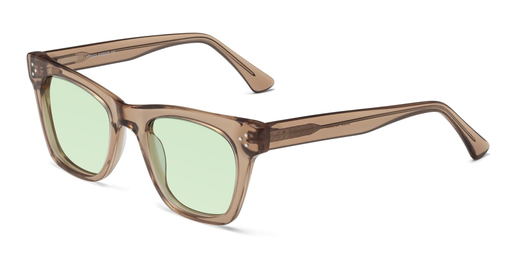 Angle of Soza in Amber with Light Green Tinted Lenses