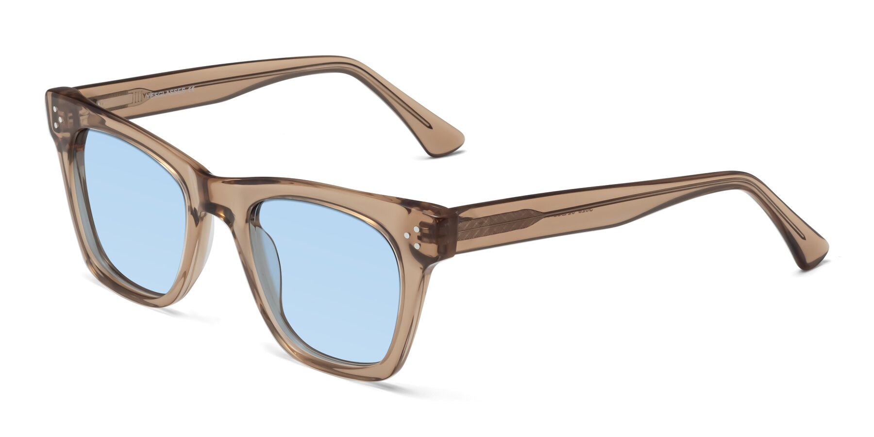 Angle of Soza in Amber with Light Blue Tinted Lenses