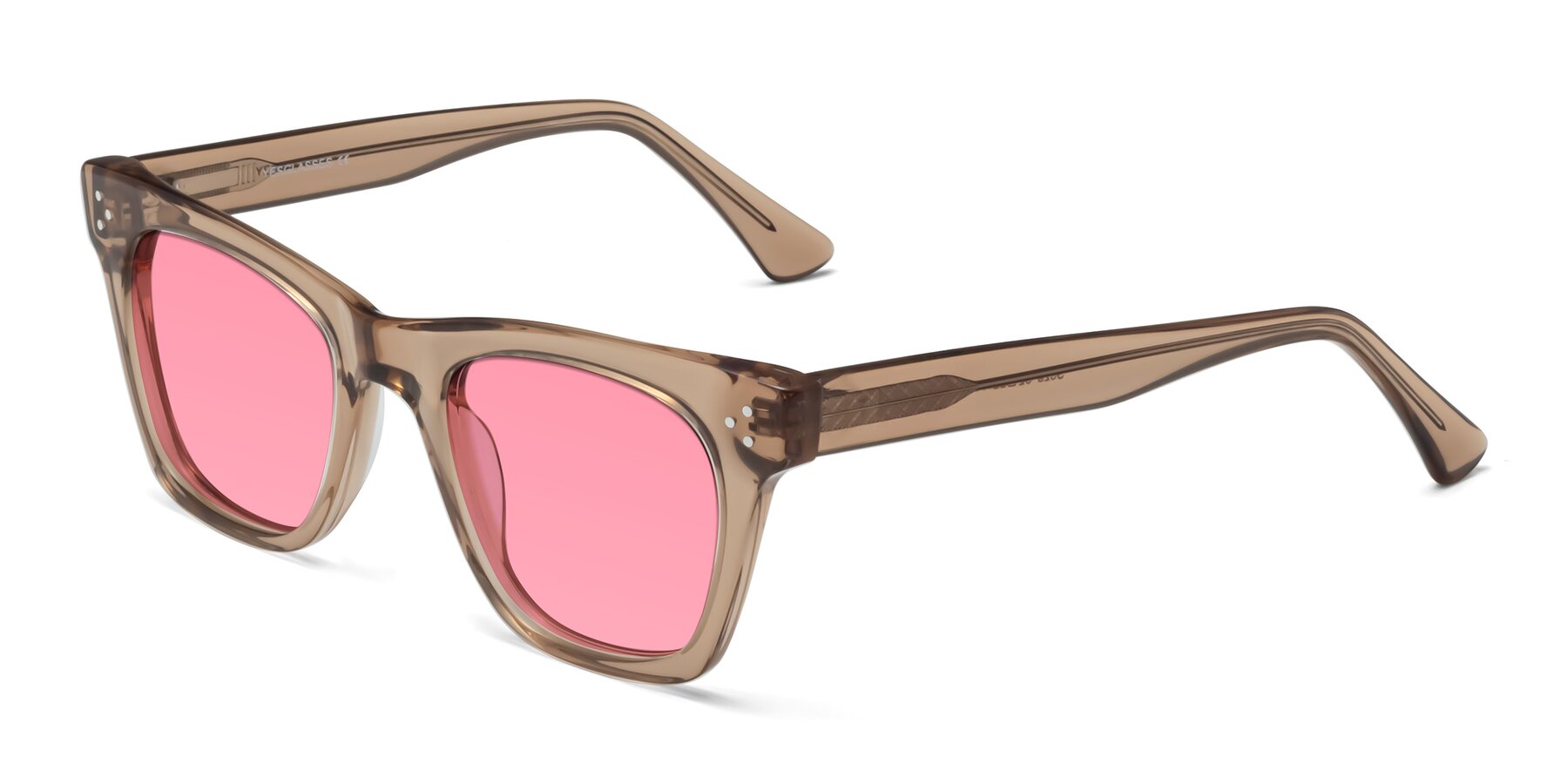 Angle of Soza in Amber with Pink Tinted Lenses
