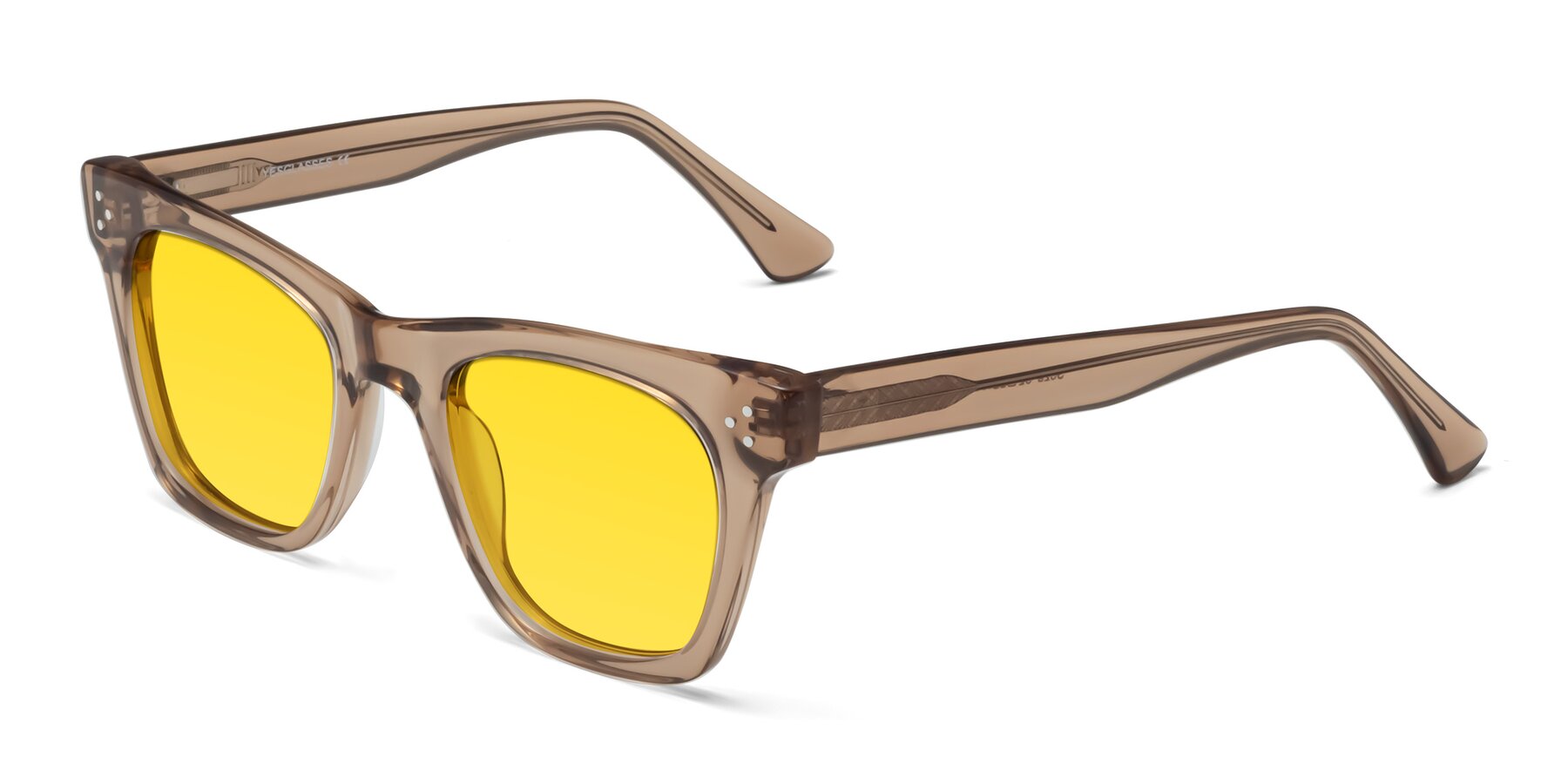 Angle of Soza in Amber with Yellow Tinted Lenses