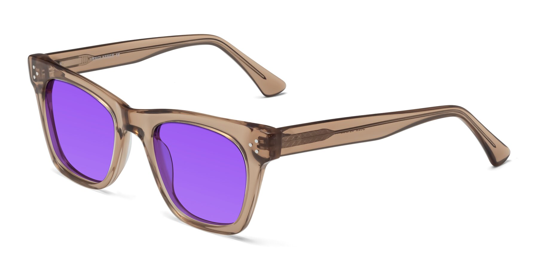 Angle of Soza in Amber with Purple Tinted Lenses