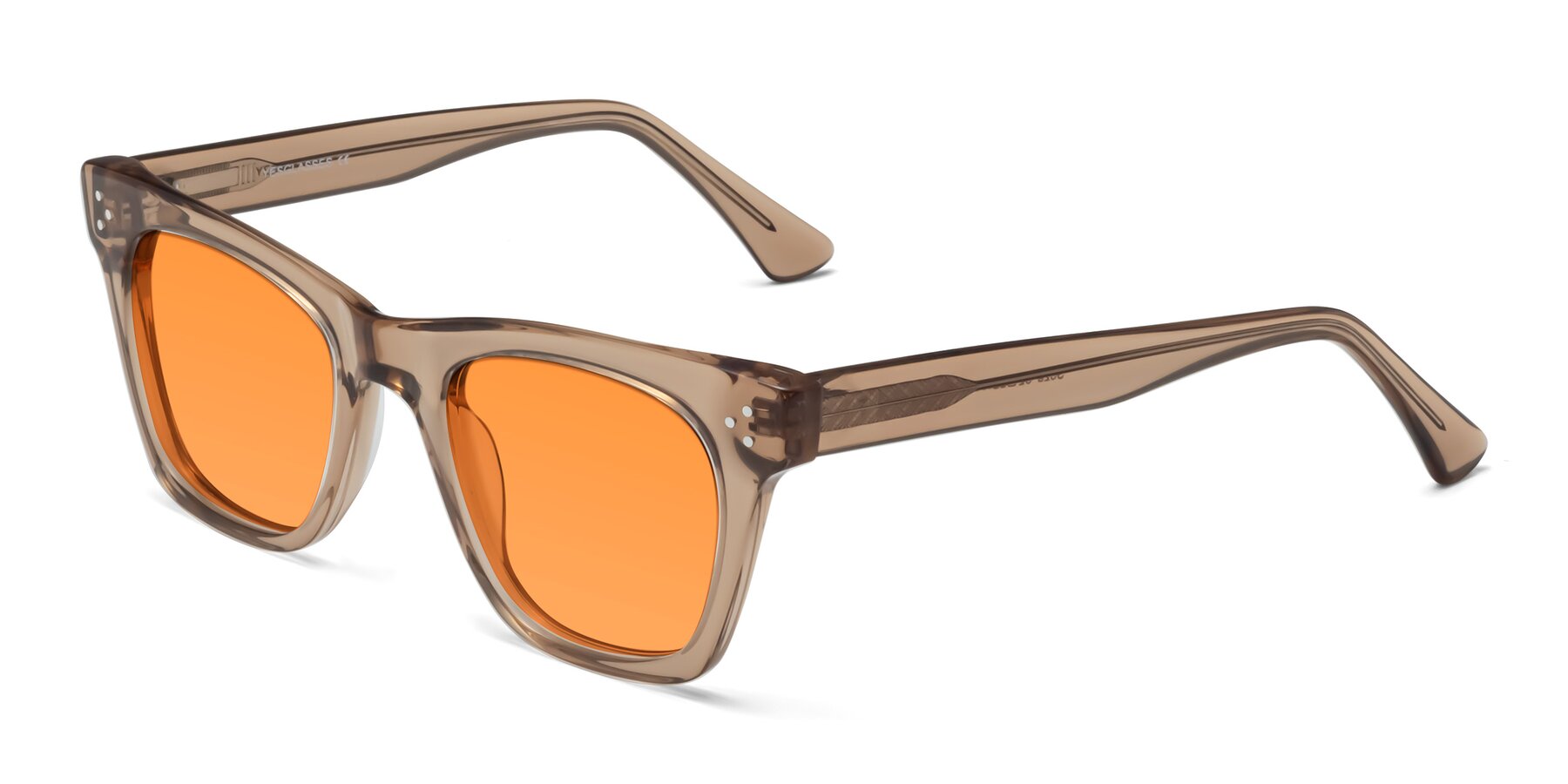 Angle of Soza in Amber with Orange Tinted Lenses