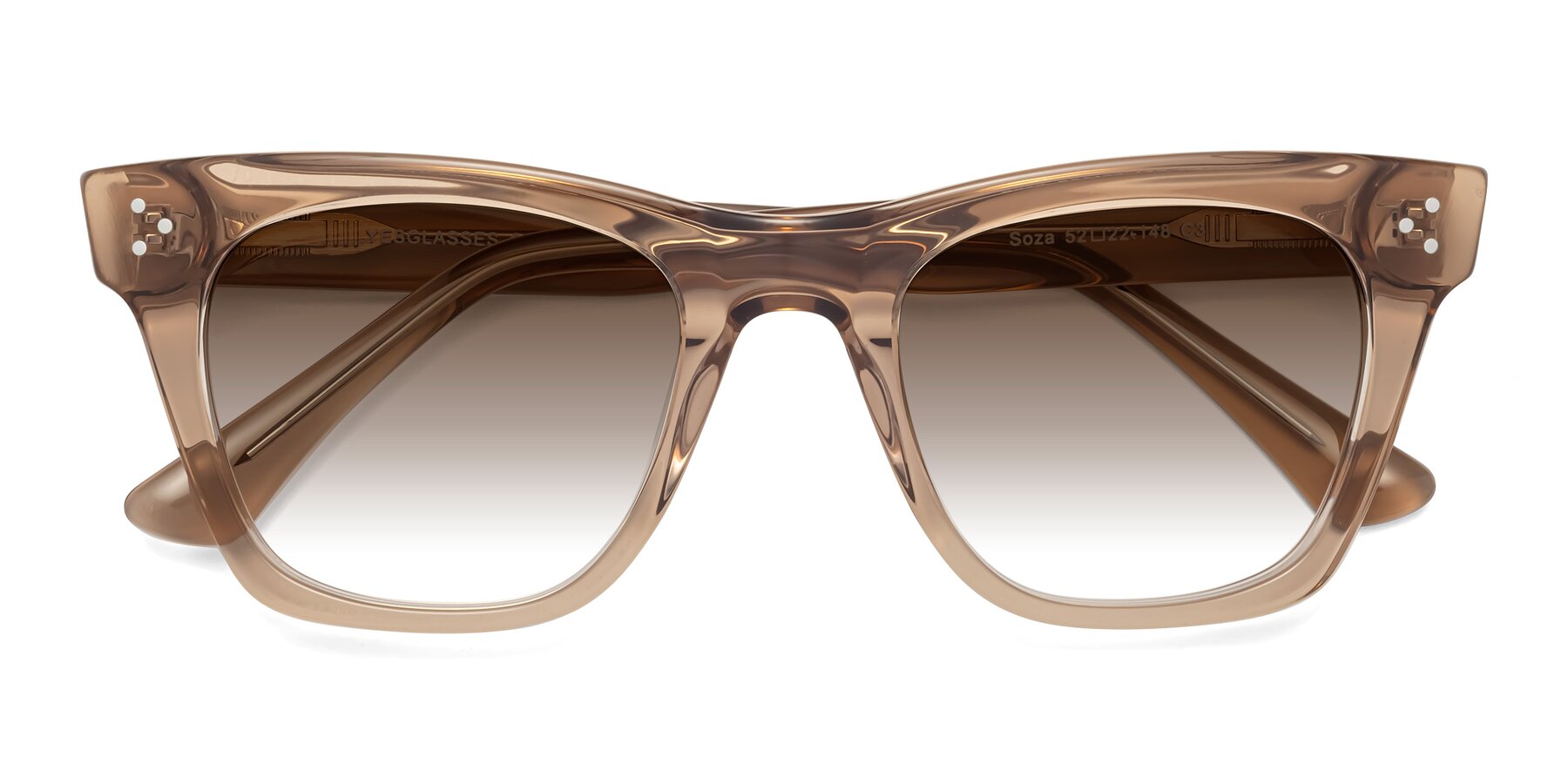 Folded Front of Soza in Amber with Brown Gradient Lenses