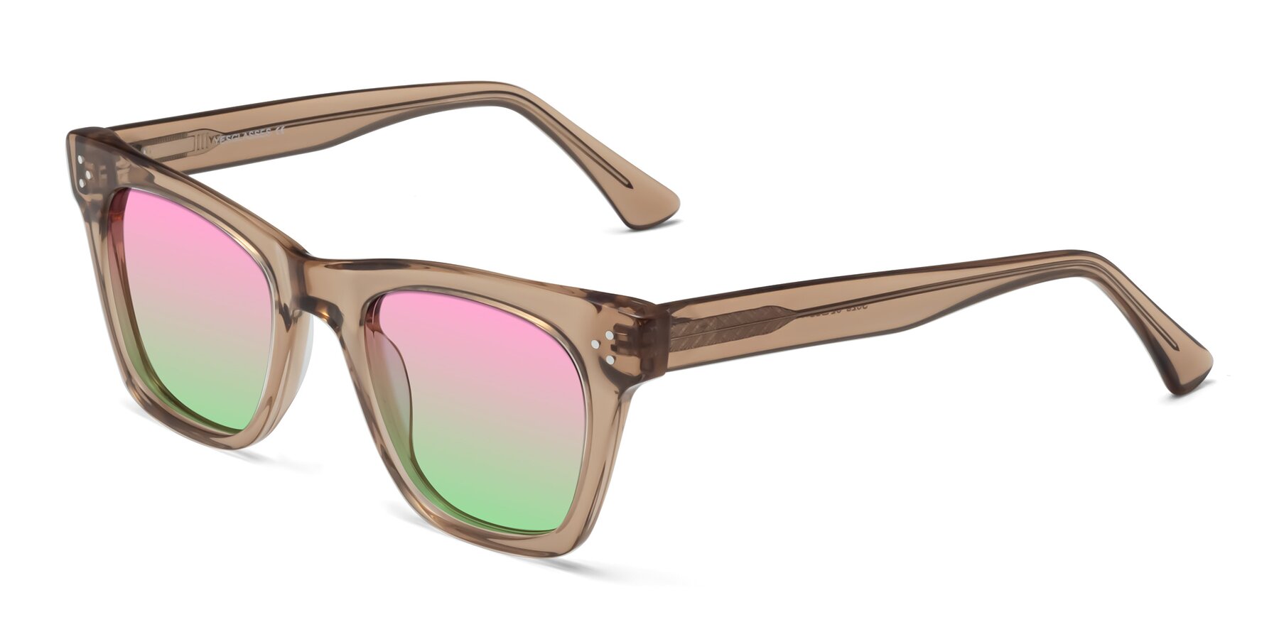 Angle of Soza in Amber with Pink / Green Gradient Lenses