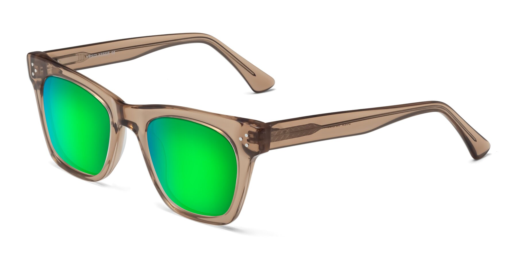 Angle of Soza in Amber with Green Mirrored Lenses