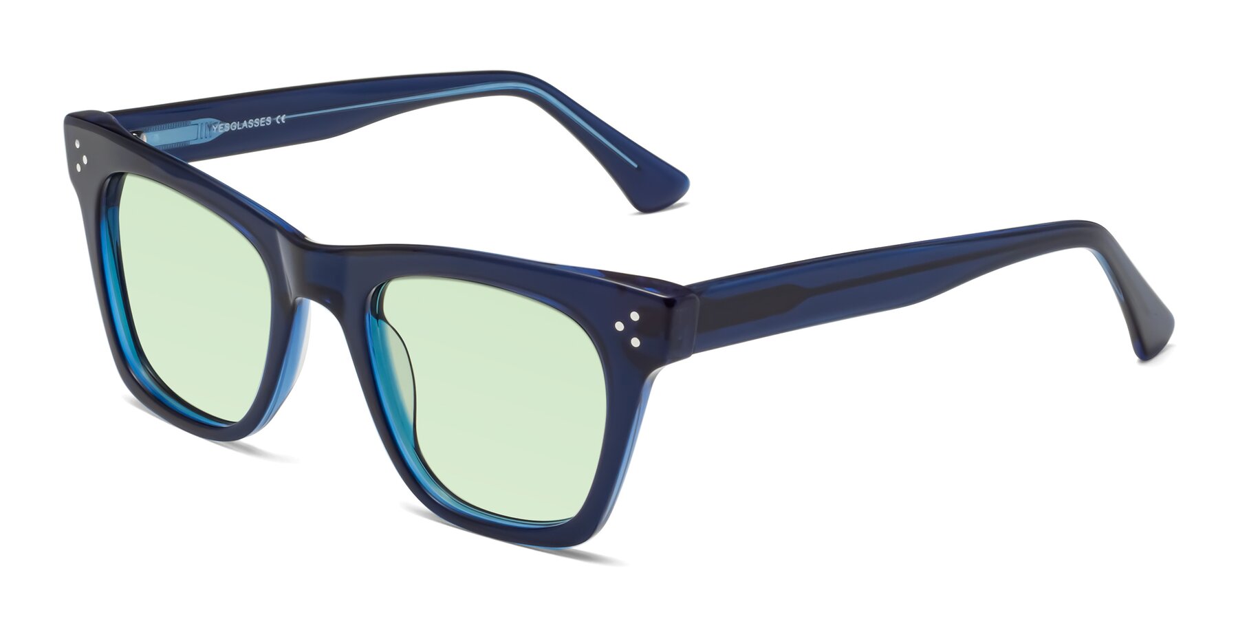 Angle of Soza in Blue with Light Green Tinted Lenses