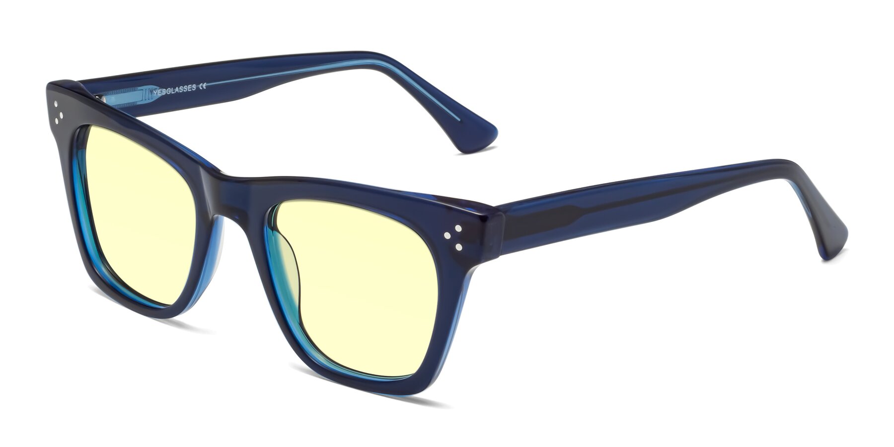 Angle of Soza in Blue with Light Yellow Tinted Lenses
