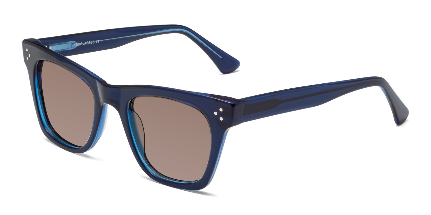 Angle of Soza in Blue with Medium Brown Tinted Lenses