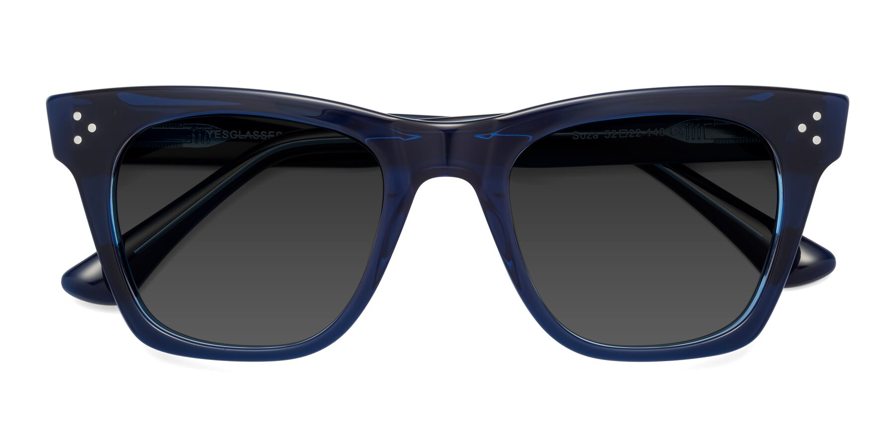 Folded Front of Soza in Blue with Gray Tinted Lenses