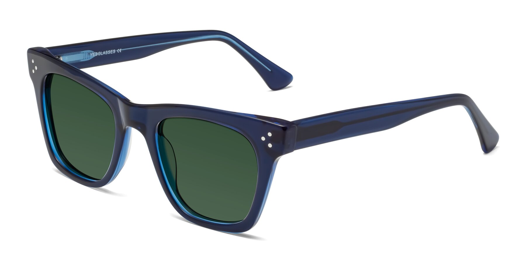 Angle of Soza in Blue with Green Tinted Lenses