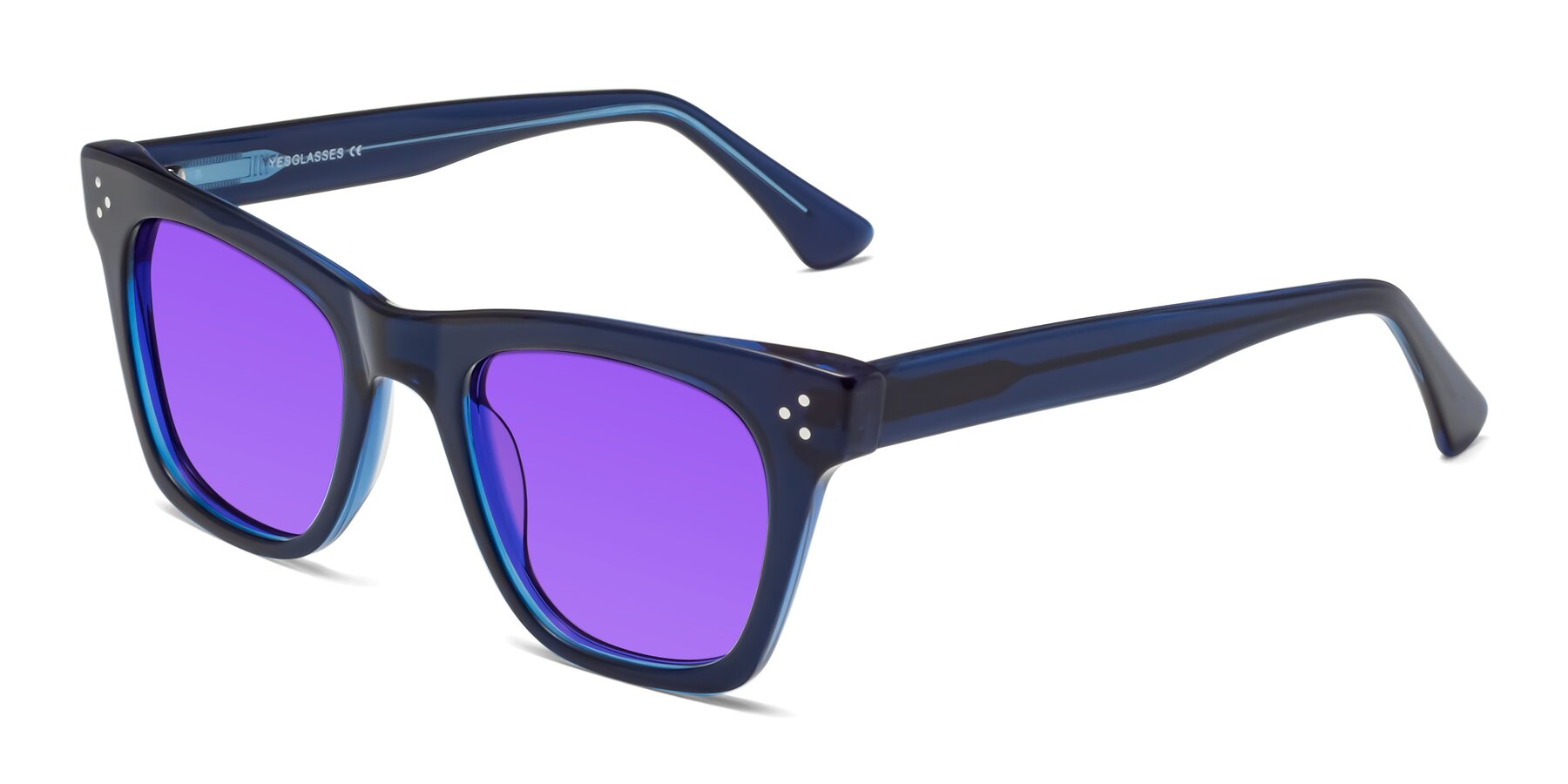 Angle of Soza in Blue with Purple Tinted Lenses