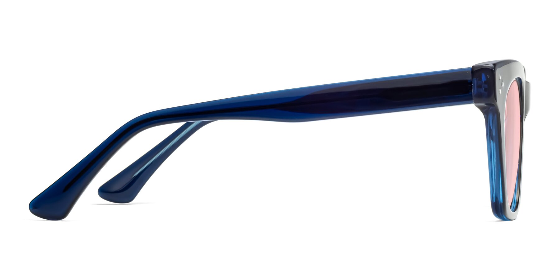 Side of Soza in Blue with Light Garnet Tinted Lenses