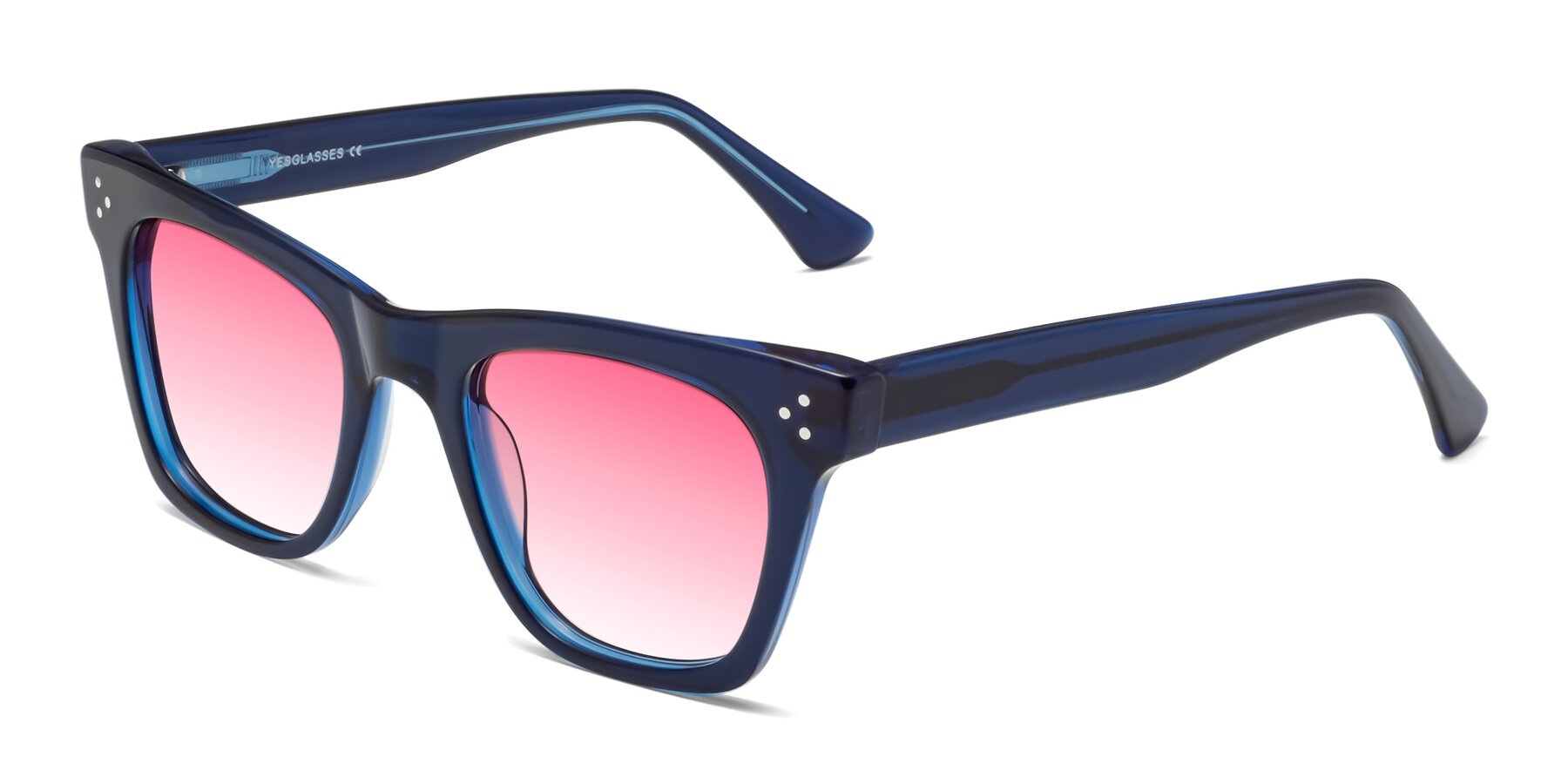 Angle of Soza in Blue with Pink Gradient Lenses