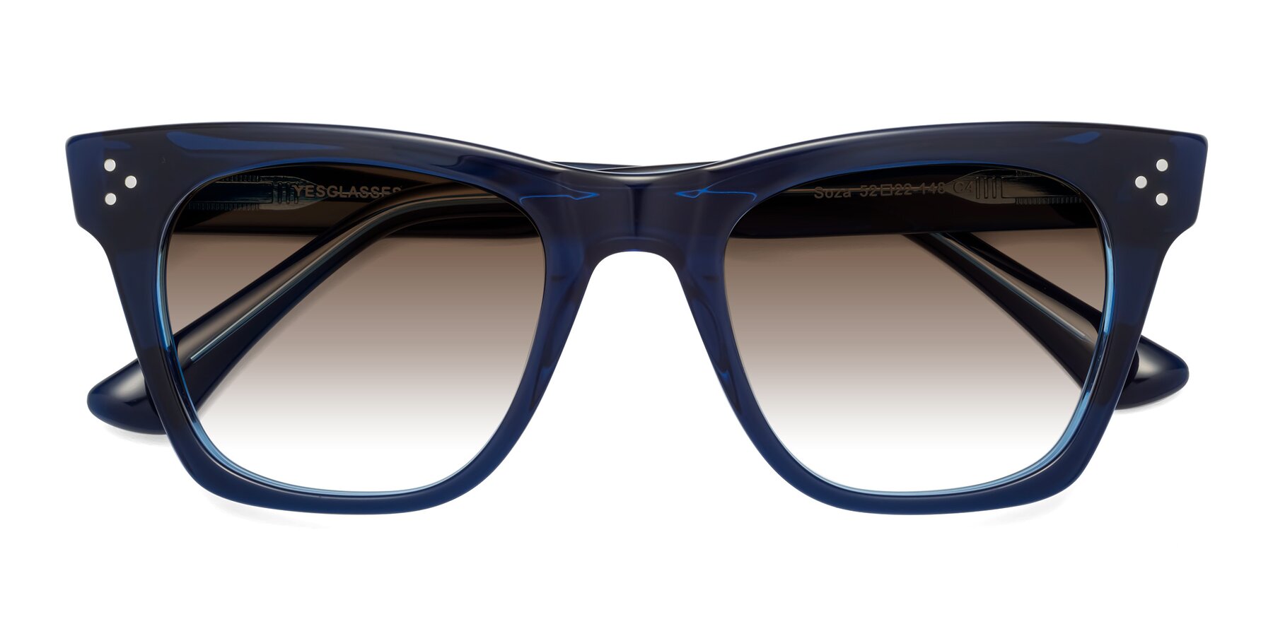 Folded Front of Soza in Blue with Brown Gradient Lenses