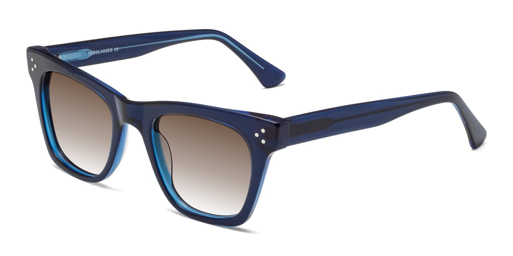 Angle of Soza in Blue with Brown Gradient Lenses
