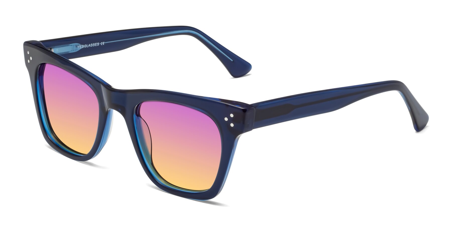 Angle of Soza in Blue with Purple / Yellow Gradient Lenses