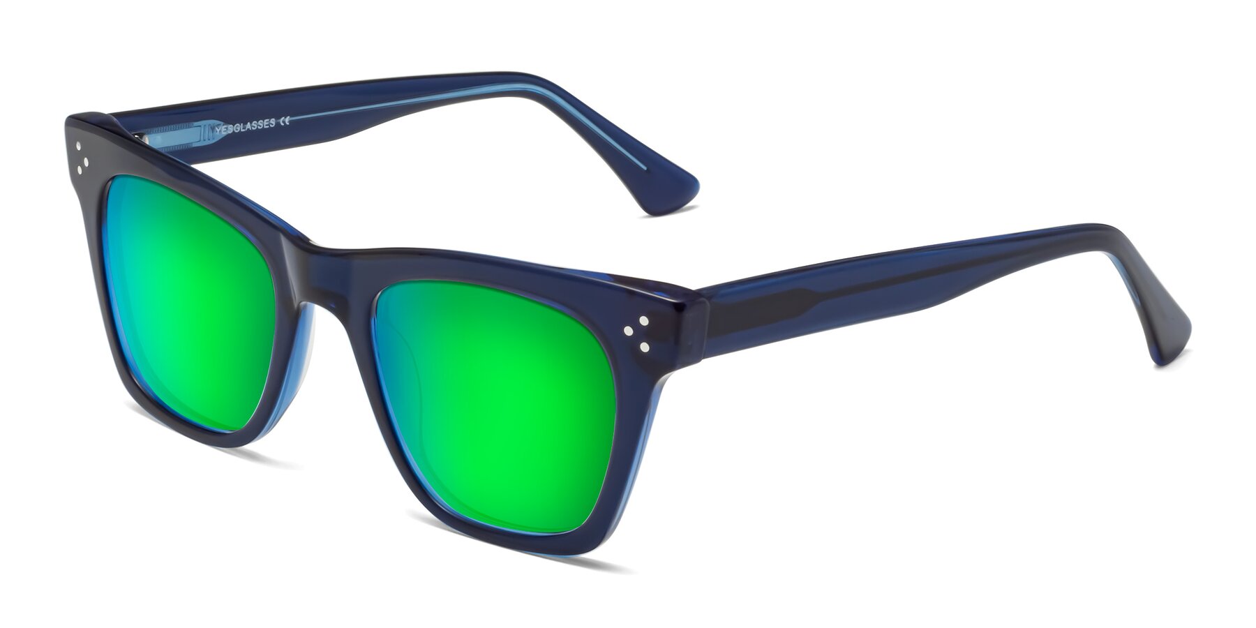 Angle of Soza in Blue with Green Mirrored Lenses