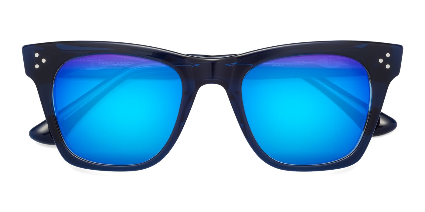 Soza - Blue Flash Mirrored Sunglasses