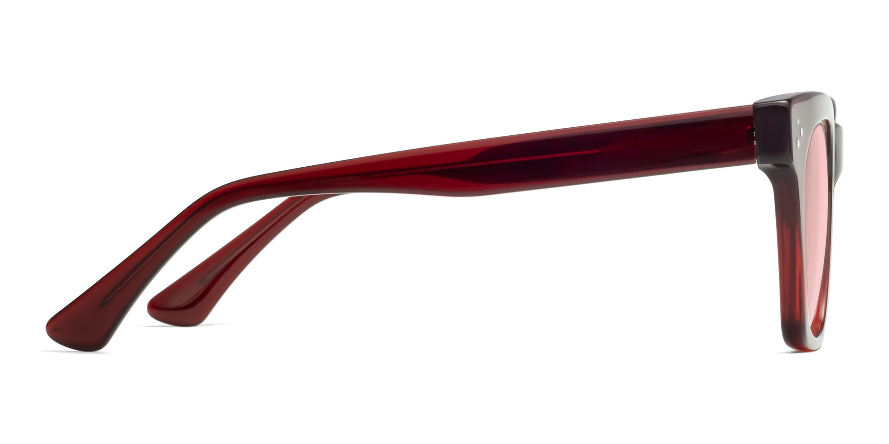 Side of Soza in Wine with Light Garnet Tinted Lenses