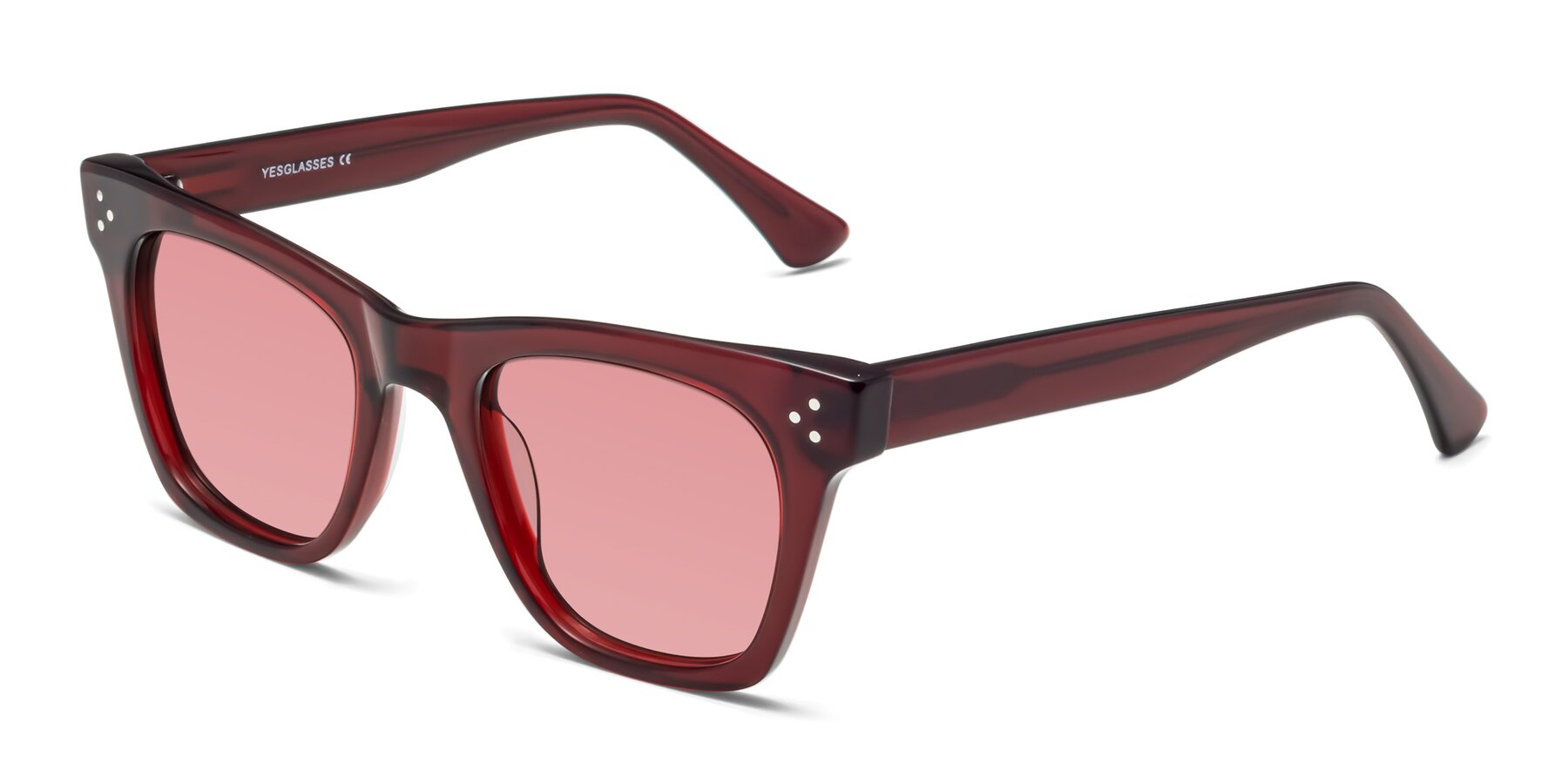 Angle of Soza in Wine with Medium Garnet Tinted Lenses