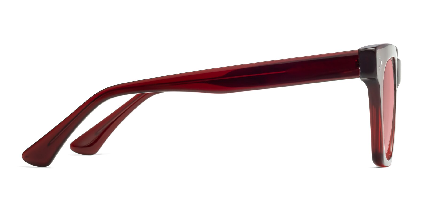 Side of Soza in Wine with Medium Garnet Tinted Lenses