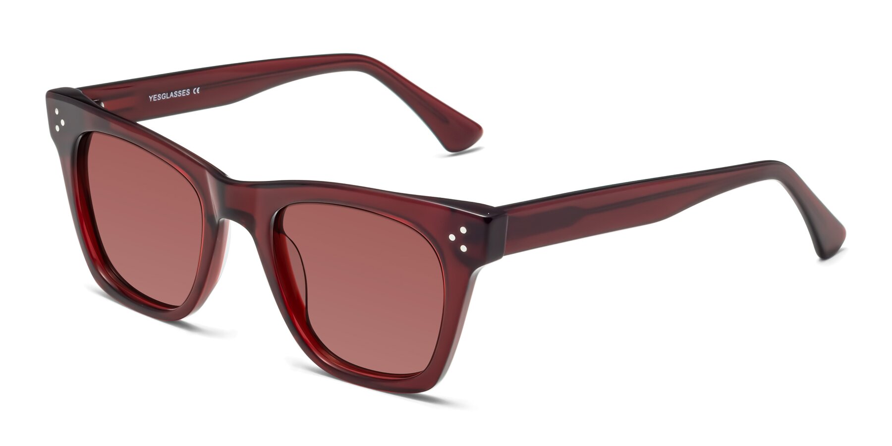 Angle of Soza in Wine with Garnet Tinted Lenses