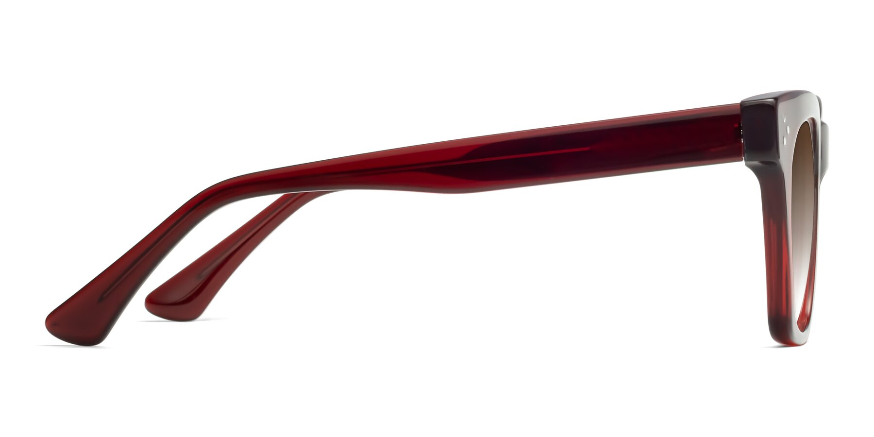 Side of Soza in Wine with Brown Gradient Lenses