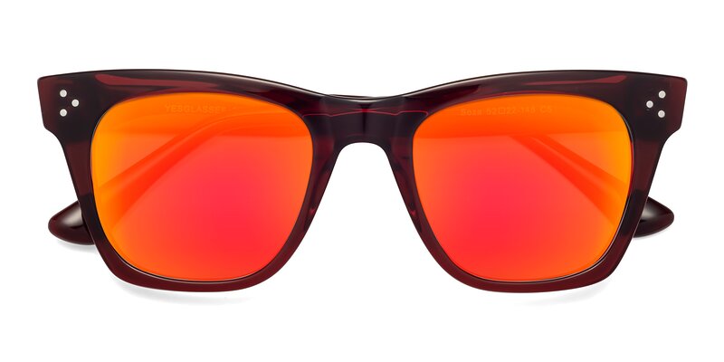 Soza - Wine Flash Mirrored Sunglasses