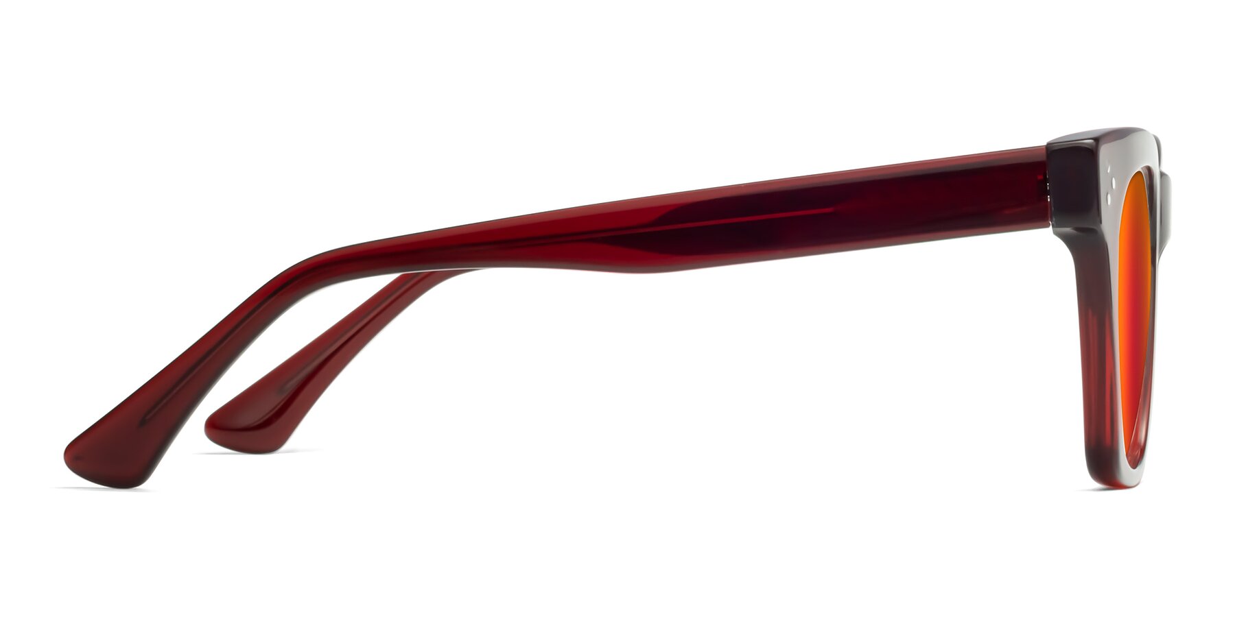 Side of Soza in Wine with Red Gold Mirrored Lenses