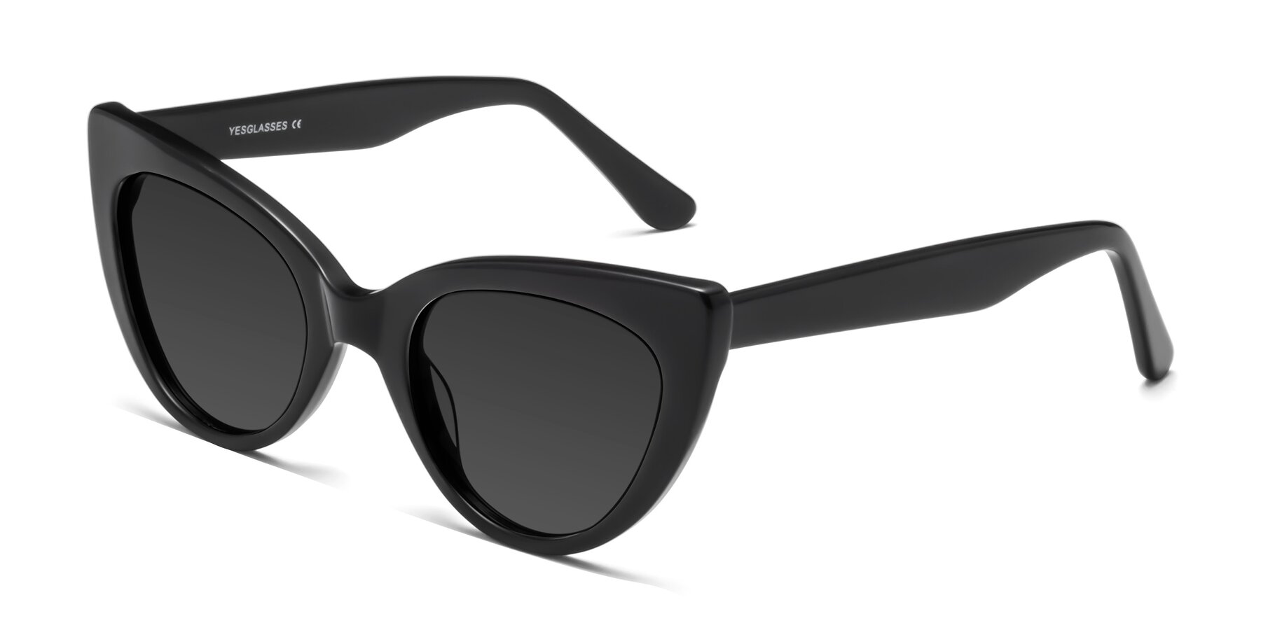 Angle of Tiesi in Black with Gray Tinted Lenses