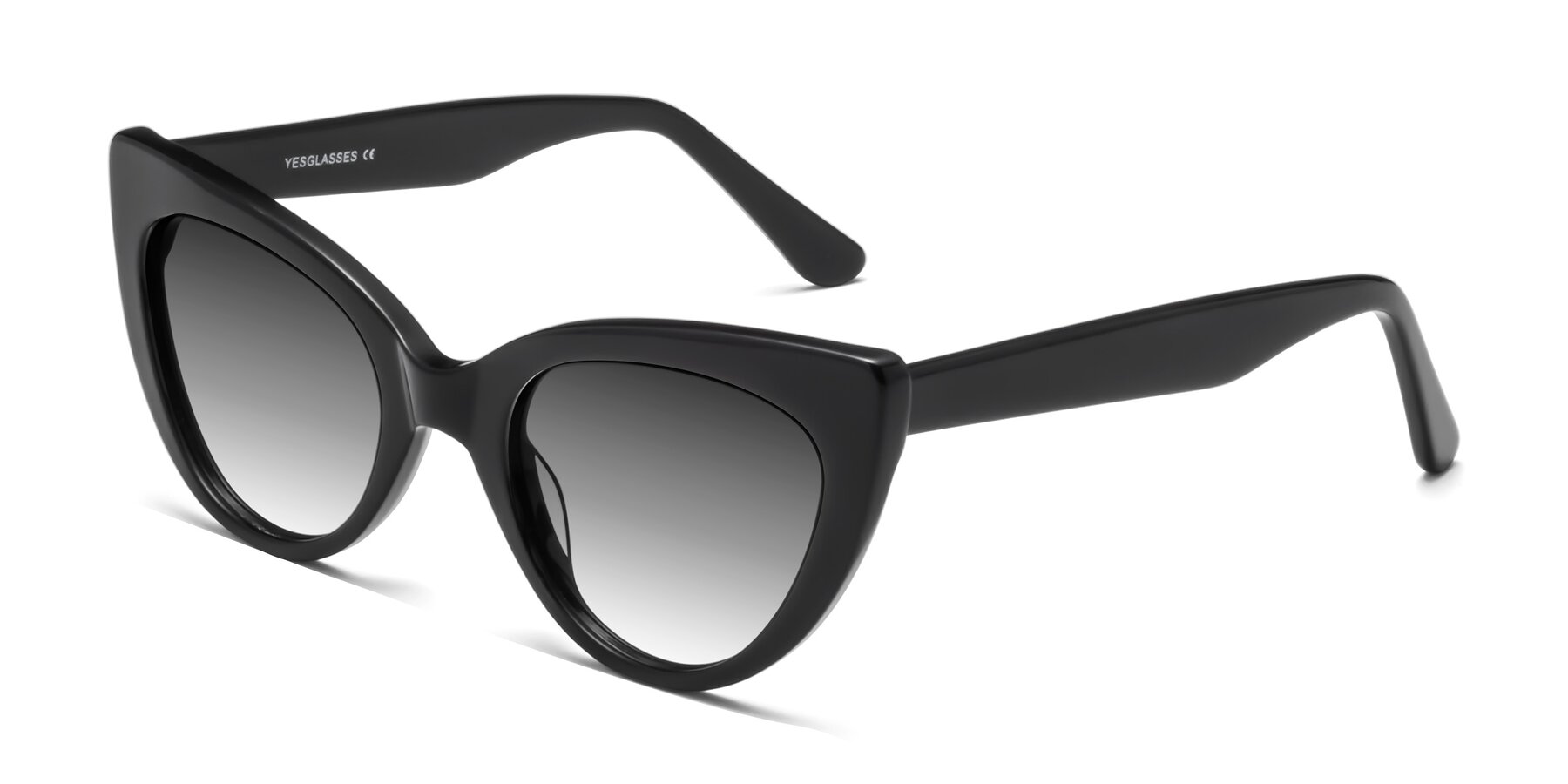 Angle of Tiesi in Black with Gray Gradient Lenses