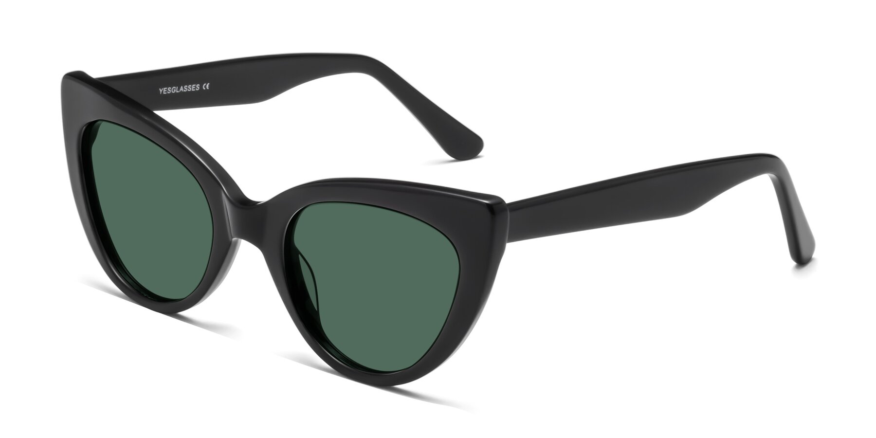 Angle of Tiesi in Black with Green Polarized Lenses