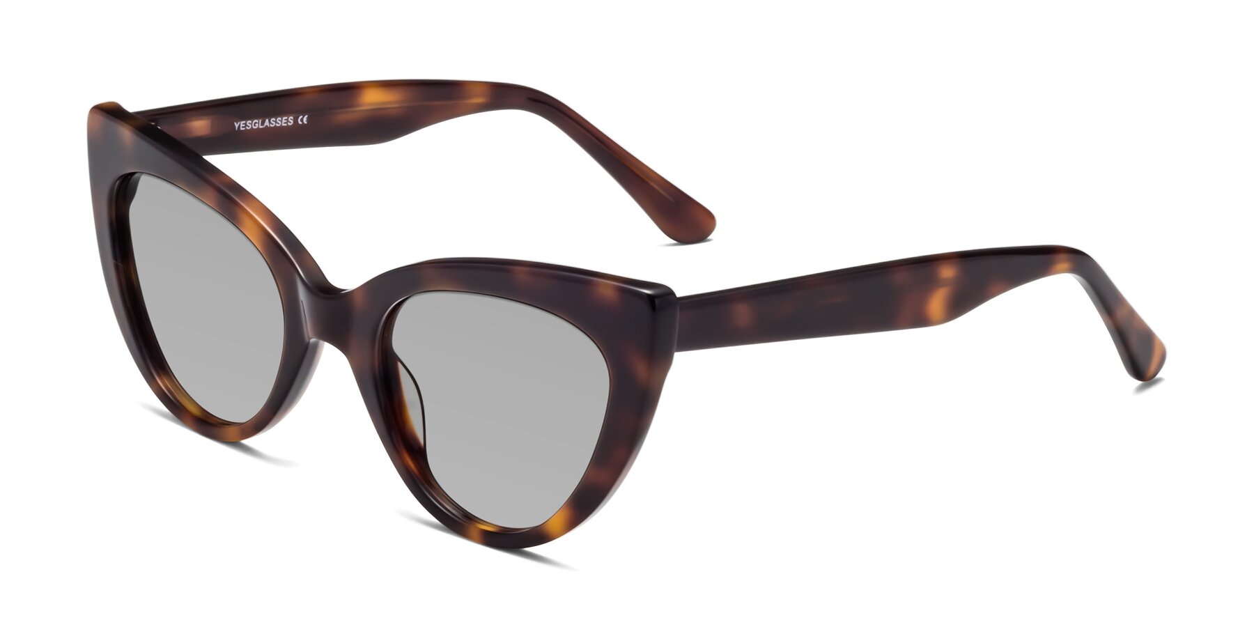 Angle of Tiesi in Tortoise with Light Gray Tinted Lenses