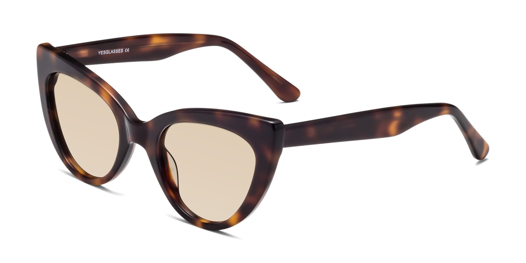 Angle of Tiesi in Tortoise with Light Brown Tinted Lenses