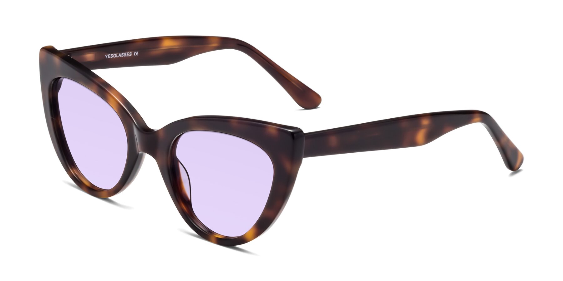 Angle of Tiesi in Tortoise with Light Purple Tinted Lenses