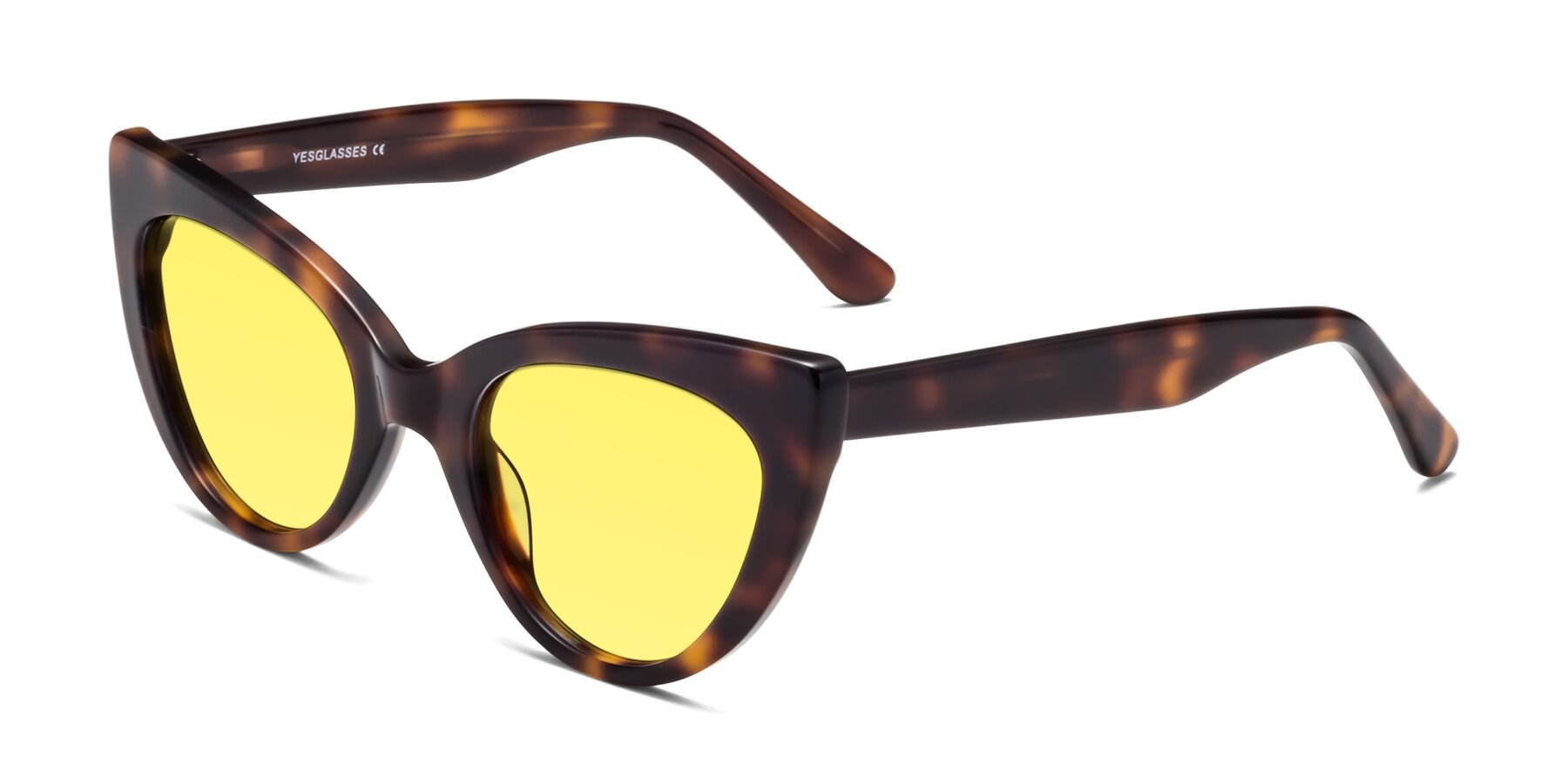 Angle of Tiesi in Tortoise with Medium Yellow Tinted Lenses